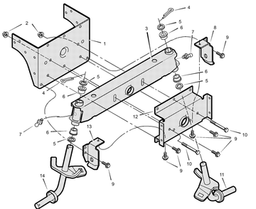 Part Location Diagram of 690232E700 Murray Axle Assembly